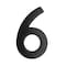 Architectural Mailboxes Brass 5 inch Floating House Number Black 6 3585B-6 - alternate 2